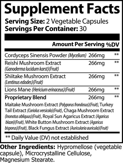 Mushroom 10x Complex - Daily Capsules